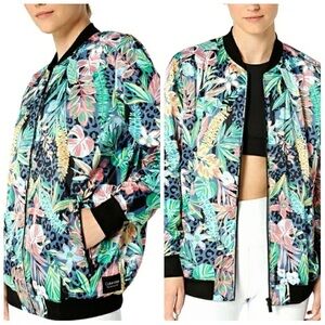 Calvin Klein Performance Multicolor Floral Bomber Jacket